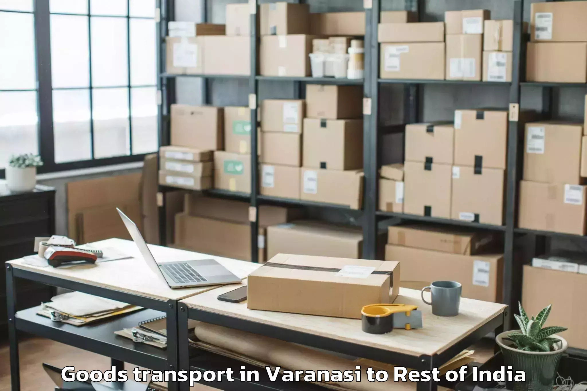 Easy Varanasi to Ranbir Singh Pora Goods Transport Booking